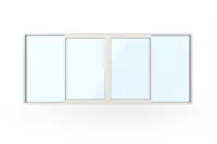 WG 100 Slimline – 4-delt Fasadeparti