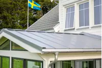 Stålplatetak båndtekket isolert