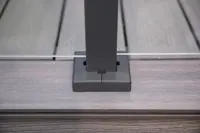 Lokk til stolpefot Aluminium glassrekke Firkantet