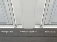 WG 40 Skyvevinduparti 4-delt